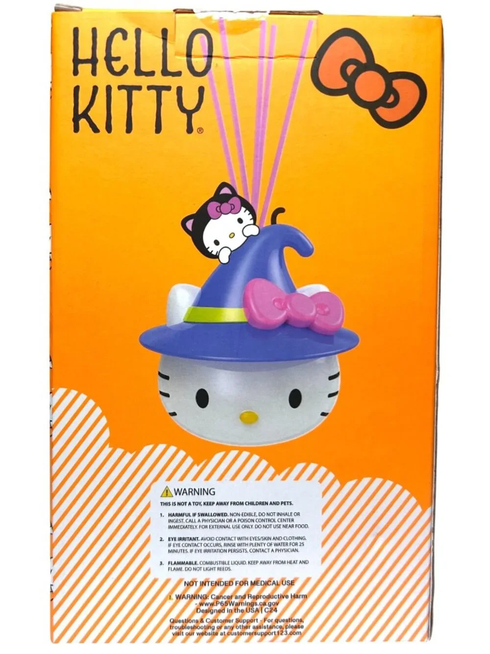 Hello Kitty Halloween Ceramic Reed Diffuser Vanilla Scent 120 ML Oil 5 Reeds